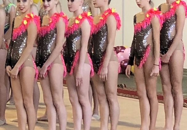Сегодня наши ученицы Наумова Ксения 7″А» и Кормилицына Виктория 7″В» в составе команды заняли второе место в областных соревнованиях по художественной гимнастике!