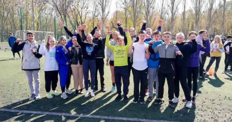 Сборная Гимназии приняла участие в городской легкоатлетической эстафете, посвящённой 9 Мая.